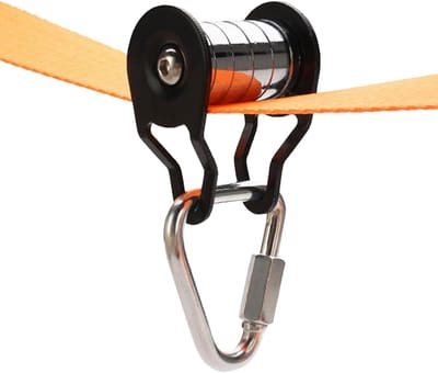 Touw glijbaan katrol - Slider pulley - Buiten spelen - 5-wiel ontwerp - 200 kg draagvermogen - Staal