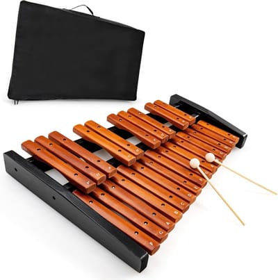 Xylofoon 25 Noten Hout Klokkenspel met 2 Hamers - Slaginstrument Inclusief Draagtas