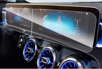2 Stuks 10.25 Inch Geharde Glas Screen Protector voor Mercedes A-Class W177/B-Class W247/GLA/GLB, 9H Bescherming, Navigatie Scherm Bescherming, Krasbestendig en Duurzaam