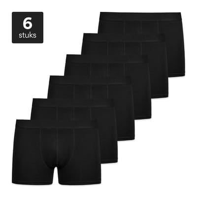 SNOCKS Boxershorts Heren, 6 stuks, Biologisch Katoen, Clean Zonder Logo