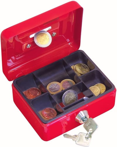 Kindergeldcassette 12,5 x 9,5 x 6,3 cm met cilinderveiligheidsslot