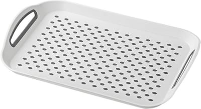 ProPlus Handig dienblad - anti-slip - kunststof - 39,5 x 28,5 cm - wit