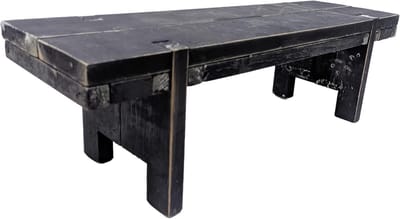 Zwart Houten Bankje voor Vensterbank of Decoratie 58cm