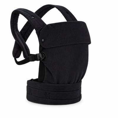 Laavir® Baby Draagzak Corduroy - Comfortabele Buikdrager met Verstelbare Band - Voor 0 tot 36 Maanden - Zacht & Ademend - Zwart