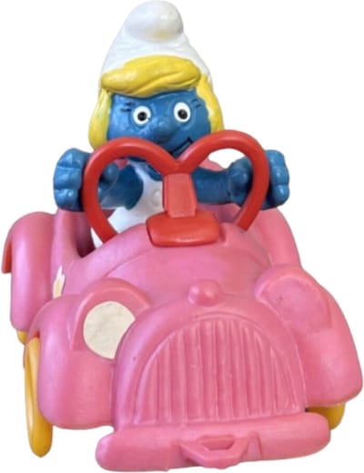 De smurfen - Smurfin in autootje - Speelfiguurtje - schleich