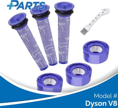 Dyson V8 Filters (7 Stuks, Plus.Parts® alternatief voor 965661-01 / 967478-01)