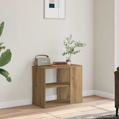 vidaXL - Bijzetkast - 60x30x50 - cm - bewerkt - hout - artisanaal - eikenkleur