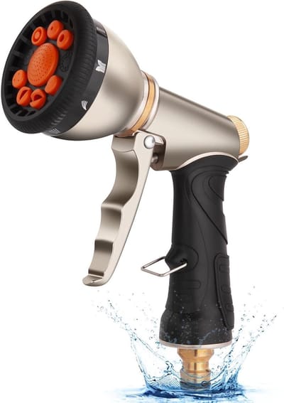 Slangpijp spuitpistool - hogedruk water geven en reinigen - 9 patronen