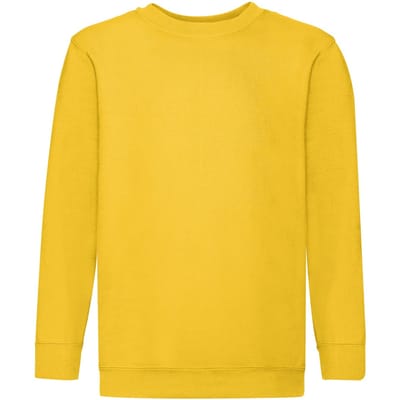 Fruit of the Loom Kinder/Kids Premium Sweatshirt met Inzetstuk (Zonnebloem)