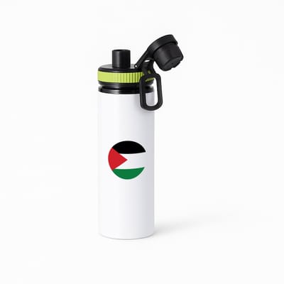 Hacebo® - Palestina vlag waterfles met draaidop groen - Palestina - mensen die liefde willen geven aan Palestina - degene die van Palestina houden - supporten - oorlog - verjaardagscadeautje - gift - geschenk - kado - water fles - 850ML