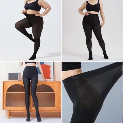 Zwarte Damespanty's - 3 Paar, Elastisch Semi-Doorschijnend, Comfortabele Tailleband, Plus Sizes, Ideaal voor Elke Gelegenheid