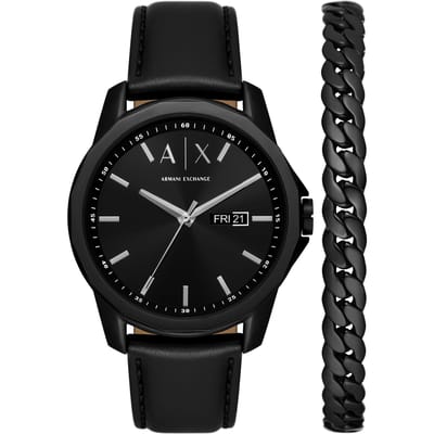 Armani Exchange Banks Heren Horloge Zwart AX7147SET