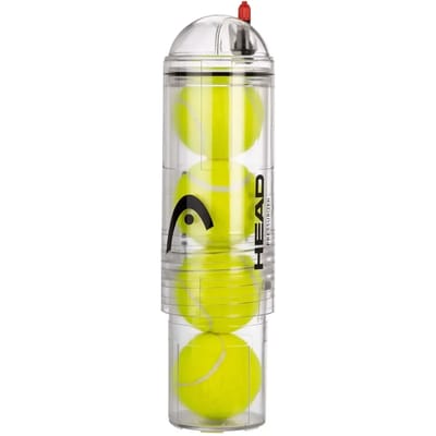 Head tennisballen drukregelaar X4 Pump met luchtpomp transparant geel.