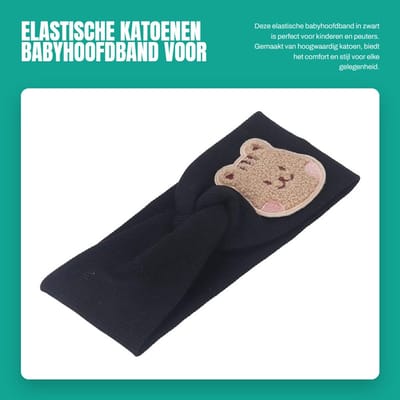 Dailygoods- Babyhoofdband Elastisch - Katoenen Hoofdband - Cartoonpatroon - Geschikt voor Kinderen - Babyshower - Comfortabel en Zacht - Haarband