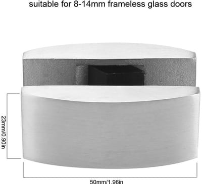 Dailygoods- Vloergeleiding van roestvrij staal 304 - Schuifdeur geleider - Onderste vloergeleiding - Doucheruimte - Frameloze glazen deuren - Stabiele en soepele beweging - Schuifdeurgeleider