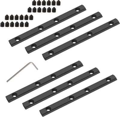 Verbindingsstukken Aluminium Profiel - Rechte Connectoren - Constructies Bouwen - Robuuste Aluminium Constructie - 6 Stuks - Zwart