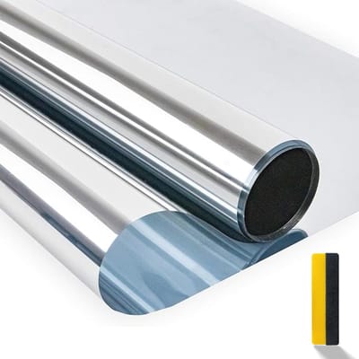 Zonwerende Spiegelfolie voor Ramen 75 x 200 cm – Zelfklevend & UV-Bescherming