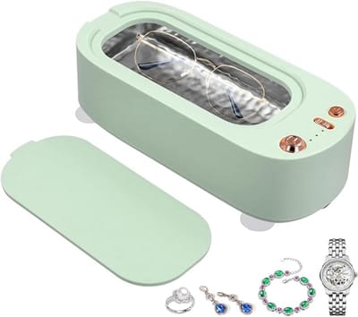 Ultrasone Reiniger, Brilreiniger 350 ml, 3 Reinigingsmodi, Hoge Frequentie 45.000 Hz Ultrasone Golf voor Sieraden, Kettingen, Ringen, Bril, Horloges, Munten