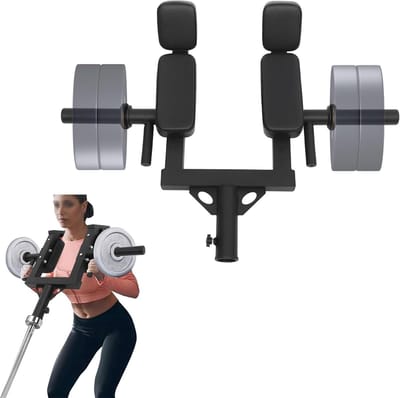 Schouderstang Toevoeging - Landmijn Bevestiging - Kracht Training - Afneembaar Ontwerp - 101 cm Lengte - Zwart