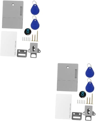 Kastdeur slot - Meubel slot - Kasten beveiligen - Onzichtbare installatie - 2 stuks - Grijs