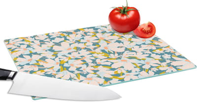 Glazen Snijplank - 28x20 - Flora - Bloemen - Lente - Snijplanken Glas