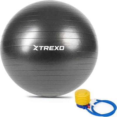 Gymnastiekbal - Fitnessbal Balansbal - Thuis Sporten - Inclusief Pomp - 75 cm Diameter - Zwart