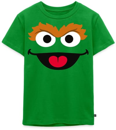 Sesamstraat Oscar Gezicht Kostuum Premium T Shirt Kinderen