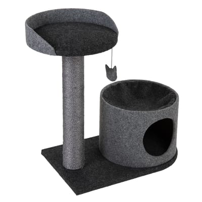 Krabpaal Piccolo Grijs/Zwart  L55 x B35 x H65