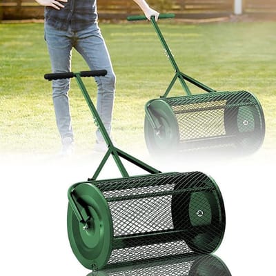 Compost Verspreider - Mest Strooier - Gazon Onderhoud - Verstelbaar Handvat - 40x60cm - Groen
