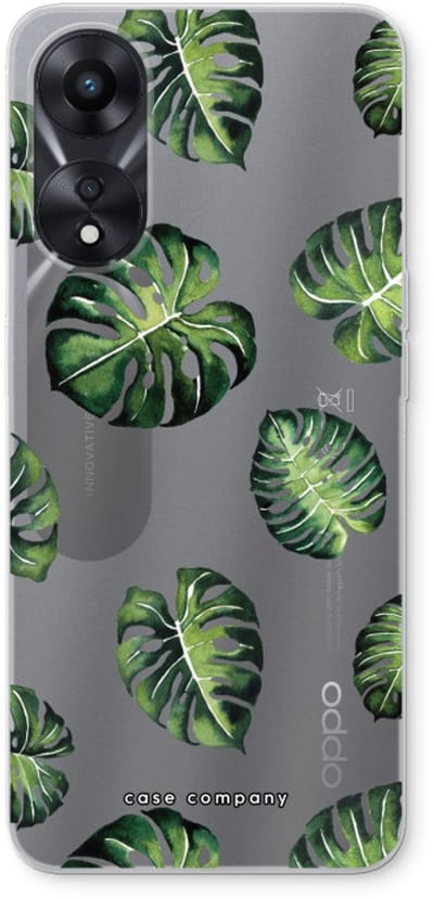 Case Company® - Hoesje geschikt voor Oppo A78 5G hoesje - Tropische bladeren - Soft Cover Telefoonhoesje - Bescherming aan alle Kanten en Schermrand