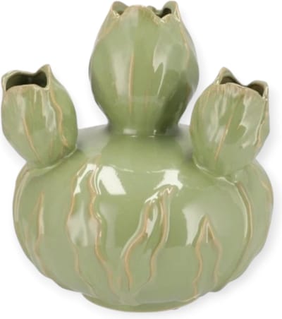 Daan Kromhout - Vaas - Bloemenvaas - Tulp - Bowl - Pistache - 17x18cm - Keramiek