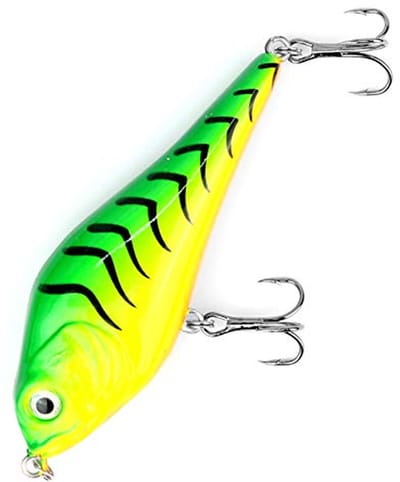 Kunstaas Wobbler - Snoek Lokaas - Vissen Vangen - UV Actieve Buik - 10 cm - Firetiger