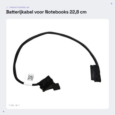Dailygoods - Batterijkabel voor Notebooks 22,8 cm
