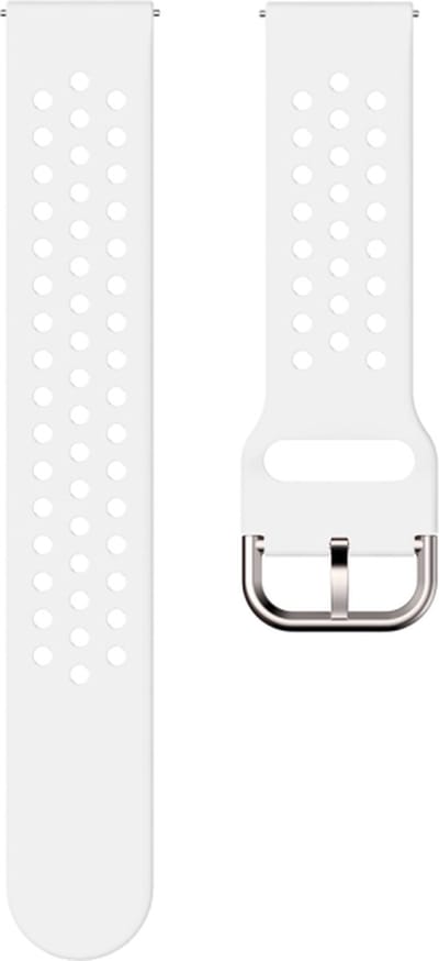 Siliconen bandje - geschikt voor Huawei Watch GT Runner 2 / GT 2(e) 46 mm / GT 3 / 4 / 5 (Pro) 46 mm / Watch 3 (Pro) / Watch 4 (Pro) / GT 6 (PRO) 46mm - wit