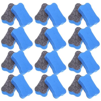 24 Pièces Gommes Effaçables à Sec Gommes pour Tableau Blanc Gommes en EVA Feutre Gommes en Forme d'Os gray