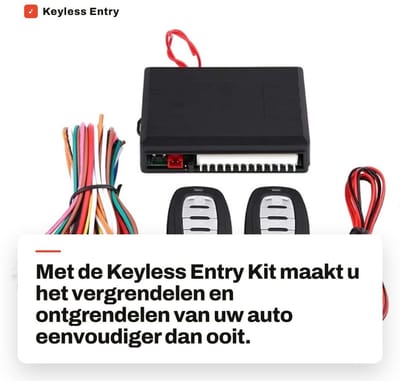 Dailygoods- Keyless Entry Kit 433.92 MHZ - Universele Afstandsbediening - Centrale Vergrendeling - Auto Ontgrendelen - Hoogwaardige Kwaliteit - Tot 80 m Bereik - Autosleutelsysteem