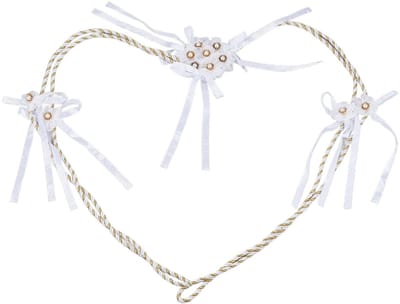 Dailygoods- Lint 160 cm - Bruiloftsstrik - Handgemaakt Koord - Traditioneel - Goud/Wit - Symboliseert Liefde - Trouwlint