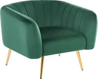 LACONIA - Fauteuil - Donkergroen - Fluweel
