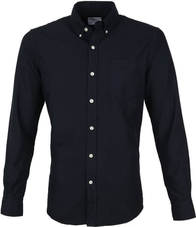 Colorful Standard Overhemd Donkerblauw (navy) - Maat S - Heren - Overhemden Casual