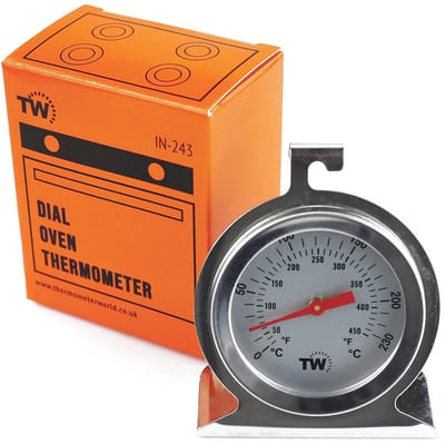 Oven thermometer - temperatuurmeter - roestvrij staal - nauwkeurige temperatuurmeting - SnelShoppen