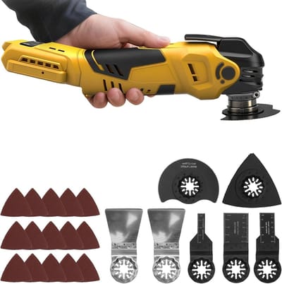 Multifunctioneel Gereedschap - Oscillerend Slijper - Klussen en Repareren - Borstelloze Motor - 5 Snelheden - Zwart