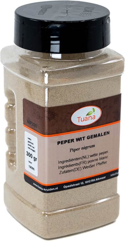 Tuana Kruiden - Peper Wit Gemalen - Strooibus 160 Gram - MP-P-0013