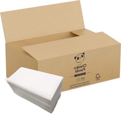 Papieren Handdoekjes - Vouwdoeken - Hygiënisch Werken - Duurzaam Bamboe - 3200 Vellen - Natuurlijk