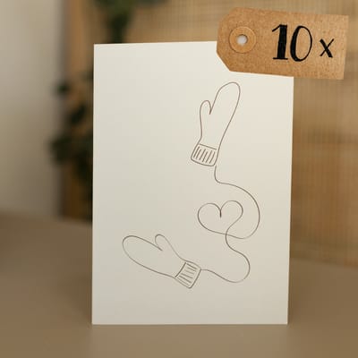 10x hippe kerstkaarten (A6 formaat) - kerst kaarten om te versturen - kaartenset - kaartjes blanco - kaartjes met tekst - luxe kerstkaarten - feestdagenkaarten - kerstkaart - wenskaarten