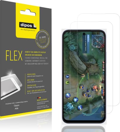 dipos – 2x Beschermfolie geschikt voor Oppo A6k | 3D Full Cover Screenprotector | 100% Passend
