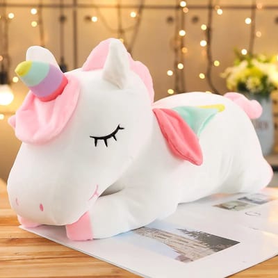 Klikkopers®- Knuffel Eenhoorn - 30CM - Squish Knuffel - Kawaii Kussen - Eenhoren Knuffel - Unicorn Knuffel - Kawaii knuffel - Wit