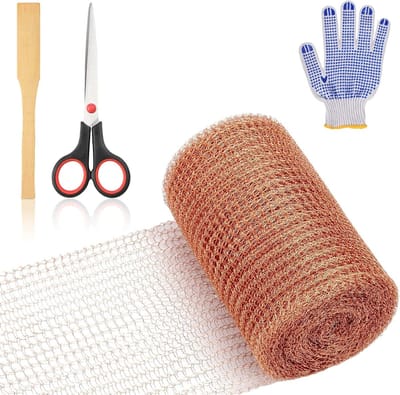 Dubbellaagse koperen slakkenband van 12 m x 12,7 cm, roestvrij en herbruikbaar, ideaal voor bloembedden en tuinbescherming, inclusief schaar en gebruiksaanwijzing