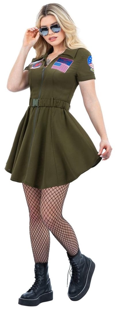Piloot Top Gun Dame Jurk Kostuum - Maat XL