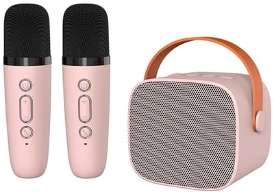 EXCITAT Karaokemachine - Muziekluidspreker - Microfoon Mini-karaokemachine voor kinderen - Geweldig als cadeau voor kinderen, speelgoed en verjaardagscadeaus - Roze