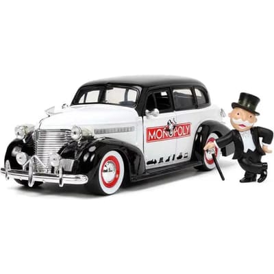 Autospellen met miniaturen Jada Toys Monopoly 1/24 Hollywood Rides 1939 Chevrolet Master Deluxe